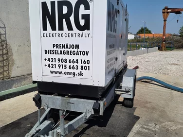 Elektrocentrála zabezpečujúca dočasné elektrické napájanie
