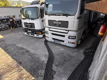 Káblové rozvody pre zapojenie elektrocentrál