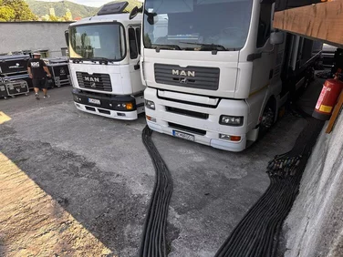 Káblové rozvody pre zapojenie elektrocentrál