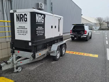 Mobilná elektrocentrála NRG pripravená na prevádzku