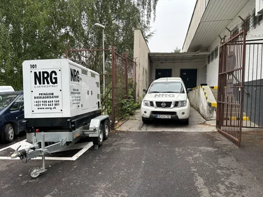 Mobilná elektrocentrála pripravená na prevádzku