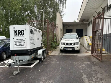 Mobilná elektrocentrála pripravená na prevádzku