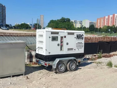Prenájom elektrocentrály pre stavebnú prevádzku