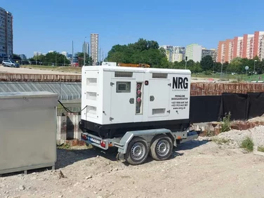 Prenájom elektrocentrály pre stavebnú prevádzku