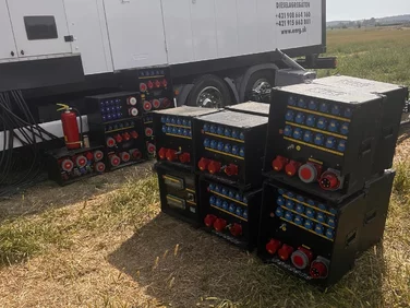Rozvádzače pre distribúciu elektrickej energie z elektrocentrály