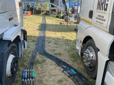 Silové káblové rozvody pre napájanie podujatia